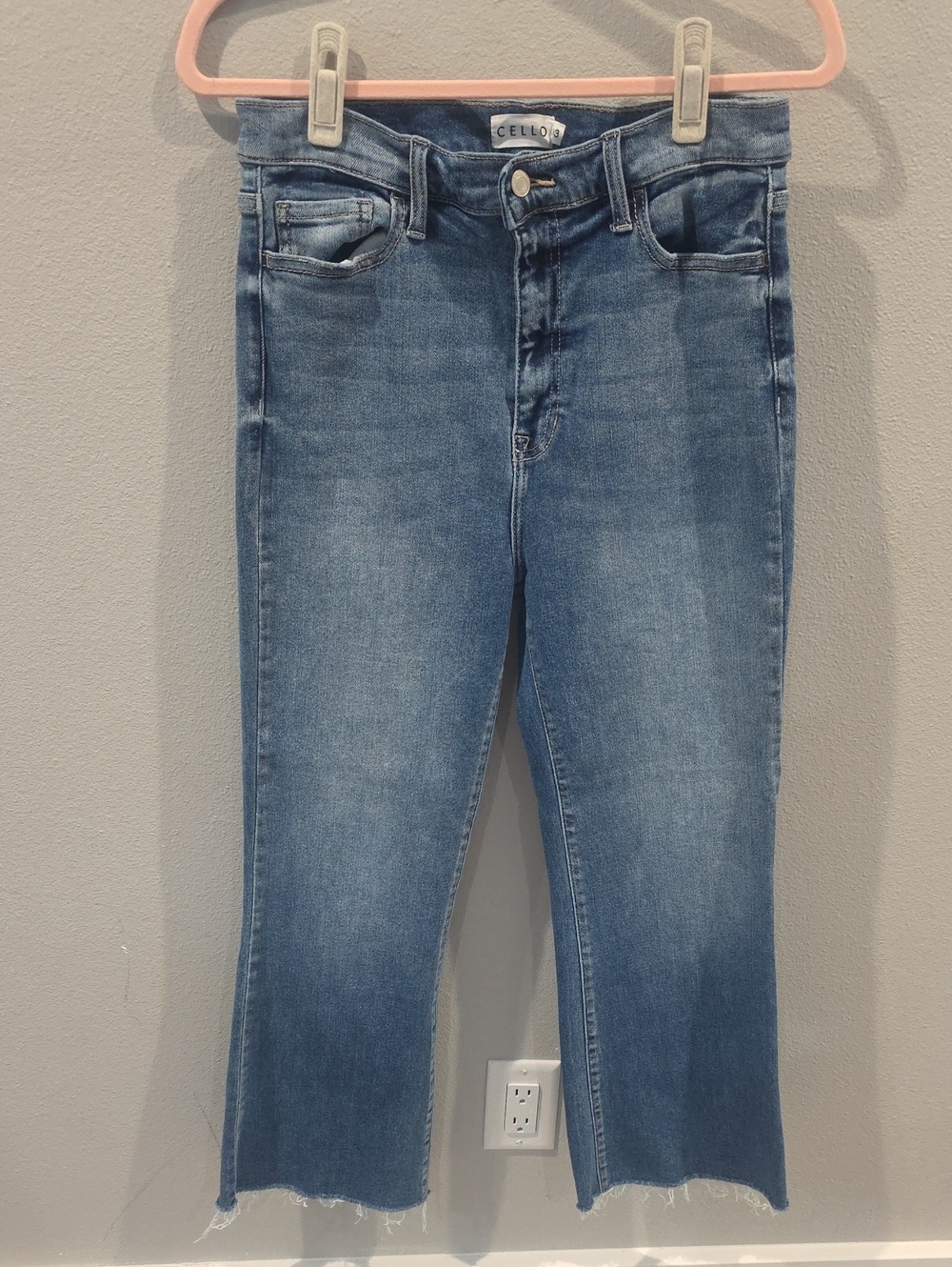 Cello Medium Blue Cropped Straight Jeans